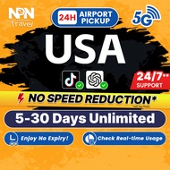 USA SIM Card Ultra 5-30Days Daily 500MB-3GB Unlimited Data | Instant Airport Pickup | High Speed Dat