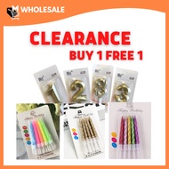[BUY 1 FREE 1] Cake Candle Mini Birthday Candle Number Candle Lilin Kek