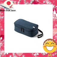 Sanwa Direct Deep Gadget Pouch with Compartments - Travel & Business Storage Organizer - Navy 200-BA