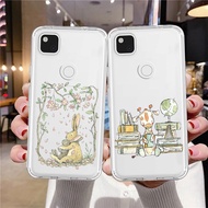Cute Rabbit Giraffe Phone Case Google Pixel 7 Pro 6a 6 5a 4 3a 3 2 XL Ultra Thin Shockproof Transparent Soft Cover