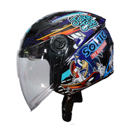 Mũ Bảo Hiểm 3/4 Royal M268 2 Kính Lên Tem Sonic - HoangTrongStore