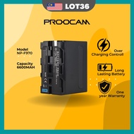 Proocam Rechargeable Battery for LED NP-F970 F960 F970 Battery Studio Light LED Panel 1 Year Warrant