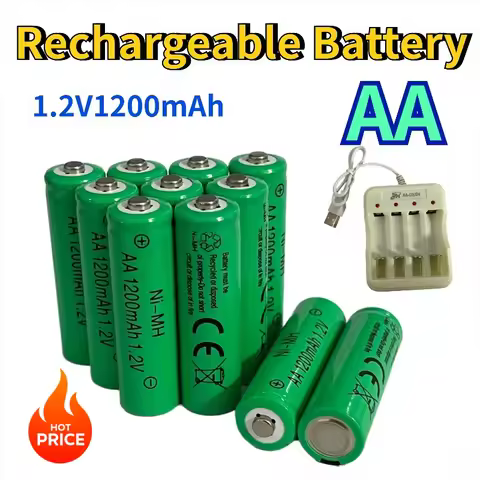 AA 1.2V 1200mAh NI-MH Rechargeable Battery for Camera Microphone Flashlight Remote Control MP3/MP4 P