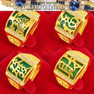 916 Gold Hot Sale Jewelry ring men's gold retro fashion lucky men's ring open ring soul