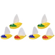 6Pcs Bath Boat Toy Plastic Sailboats Toys Bathtub Sailing Boat (Multicolor Small+Middle+Large Size)