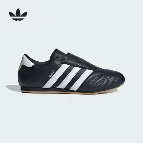 Adidas Originals Women Slip‑on Shoes JQ4775 Jennie Style Leather Flat Casual Sneakers
