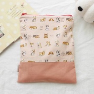 幼稚園幼兒園兩件組 室內鞋袋 衣物袋 拉鍊袋 萬用袋 狗狗款