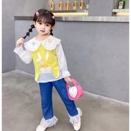 Girls Suits/1-4 Years Old Suits/bunny use cute ribbon Suits/Girls Suits/Wholesale Children's Clothes