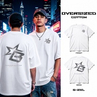 Men Oversized Graphic Tee Buzzer Beater Back Print Streetwear Casual T Shirt