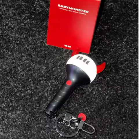 Hot-selling BABYMONSTER glow stick keychain, acrylic flashing handheld light, concert support fan co