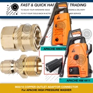 M22/15 SCREW HOSE Quick Connect APACHE HM3709 HM4411 PRESSURE WASHER WATERJET HM4613 HM4412 HM6616 H