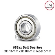 688zz Miniature Ball Bearing 16 x 8 x 5mm Bearing / Laker