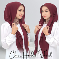 Shawl Chic Hoodie Heavy Chiffon 2m | Trendy Shawl Easy Wear | Instant Hoodie Shawl Georgette Chiffon
