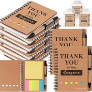 New spiral-inspired notebook, complimentary gift, employee appreciation gift, with sticky notes and 