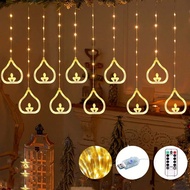 Diya Lights Diwali Curtain Lights Indoor Light Lamps for Deepavali Decorations