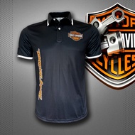 เสื้อโปโล Polo Shirt Harley-Davidson เสื้อโปโล ฮาร์ลีย์-เดวิดสัน #FM0016 พิมพ์ลายทั้งตัว ไซส์ S-5XL