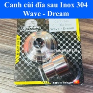 Stainless steel 304 - 618 Racing rear disc hub mounted on Wave, Dream