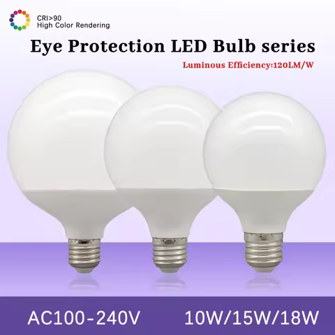 3PCS Energy Saving RA90 18W 15W 10W LED Bulb E27 G80 G95 G120 Global Light Lampada Ampoule LED Light