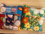 現貨- 韓國 WIGGLE WIGGLE 花花 Picnic Bag  環保購物袋