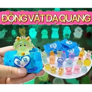 (Set 50 tặng 6) Túi mù charm phát sáng đồ chơi dạ quang phát sáng túi mù động vật phát sáng Túi mù b