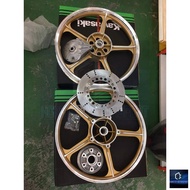 100% Original Yteq KH100 AR125 Sports Rim Gold (Packaging Kawasaki)(Kh100 black) (4H SPROCKET RXZ)(6