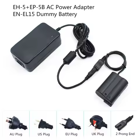 EH-5 AC Adapter EP-5B EP 5B DC Coupler EN EL15 Dummy Battery for Nikon D500 D600 D610 D750 D700 Z5II