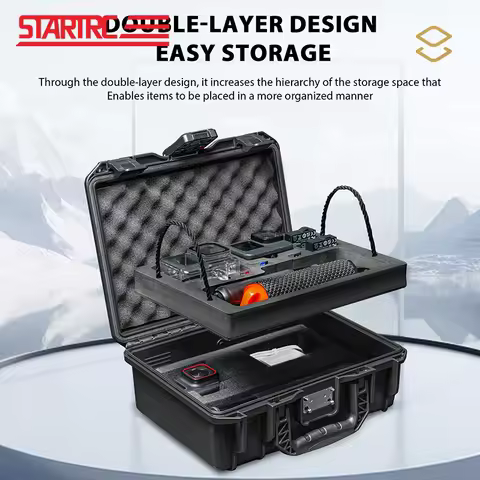 STARTRC 2 Layer Password Box For DJI Action/Gopro Hero 13/Insta360 Ace Pro/GO3s Sports Camera Carryi