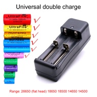 Universal battery charger 1/2 slot adapter for 18650v battery charging 3.7 ma smart close ic jack EU US to 18650 rechargeable batteries