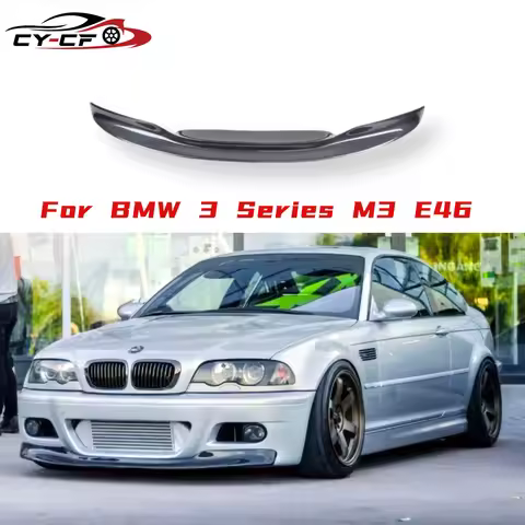 For BMW E46 M3 Front Lip CSL Style Front Lip Carbon Fiber Front Bumper Spoiler Lip for BMW E46 M3 19