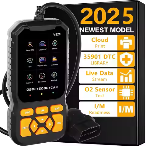 Multilingual automotive OBD2 scanner code reader, professional V520 diagnostic tool, real-time data 