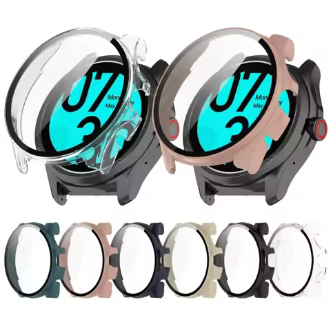 Tempered Glass + Case Cover For Ticwatch Pro 5 Enduro SmartWatch Protective Bumper Screen Protector 