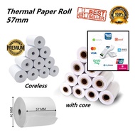 Thermal Rolls 57mm x 38 (No Core) 1pc
