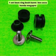 1 set of bolts Ring bosh plus rubber for honda megapro primus battery box