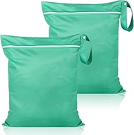 Pack of 2 Wet Bag, Wetbag Swimming Items, Waterproof Wet Bag with Zip, Reusable Dirty Clothing Bag O