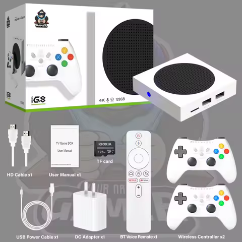 Android TV Game Console G8 Quad-core Dual System 4K HD 100Mbps 60000 Retro Games 400 PSP Games WiFi 