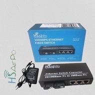 HSAIRPO CM2F3E Media Converter 2 FO 3 Lan Port 3ETH10/100 HS AIRPO CM2F3E