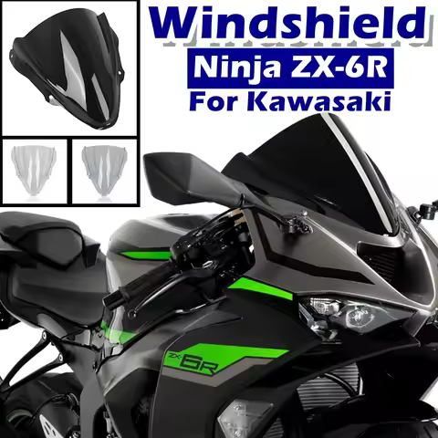 For Kawasaki Ninja ZX6R ZX-6R ZX 6R 2024 2025 Touring Windshield Windscreen Double Bubble Wind Scree