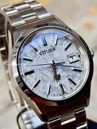 Brand New The Citizen Silver Meteorite Dial Eco-Drive Super Titanium 38mm Case Mens Watch AQ4100-57B