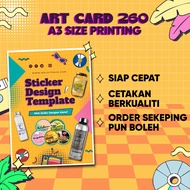 A3 Poster Printing ART CARD 260 gsm | Urgent Siap Cepat