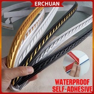 ERCHUAN Mirror Picture Frame Edging Line 12mmx100cm Self-adhesive Punch-free Soft PVC Wall Lines