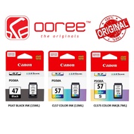 [ORIGINAL] CANON PG47 PG-47 (BLACK), CL57 CL-57 & CL57S CL-57S (COLOUR) INK CARTRIDGE