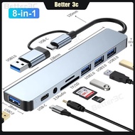 【Better 3C】8-IN-2 Type C USB Hub 4 Port Multi Splitter OTG Adapter High Speed Transmission USB 3.0 F