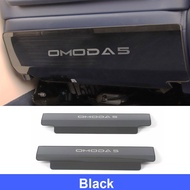 เบาะนั่งรถยนต์2ชิ้นฝาครอบกันแรงถีบแผ่นหุ้มกันรอยกันสกปรกอุปกรณ์แต่งรถเหล็กสแตนเลสภายในสำหรับ Chery O