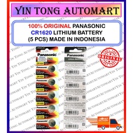 100% ORIGINAL Panasonic CR1620 Lithium Battery (5 pcs) Made In Indonesia