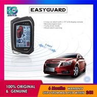 EASYGUARD 2 Way Car Alarm System EC201-M9 with Big LCD Pager Display Remote Starter Turbo Timer Mode Shock Warning DC12V