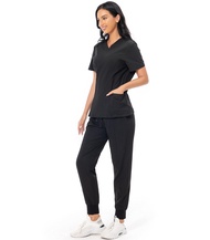 PuriPure Scrub Set for Women Classic V-neck Scrub Top & Jogger Scrub Pants Athletic Nurse Scrub Set