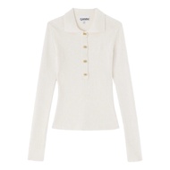 GANNI Women's Fine Sequin Polo 600077187