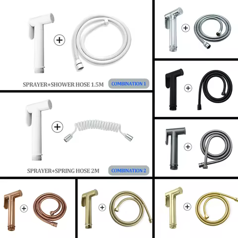 High quality Toilet Shower Bidet Spray Gun Faucet Sets Wall Mounted Metal Brass For Bathroom Toilet 