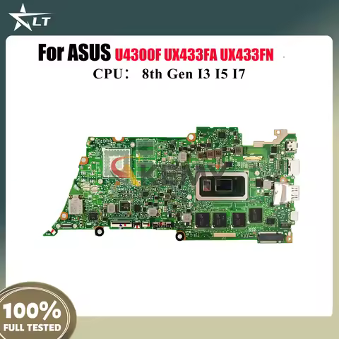 UX433FA Laptop Motherboard For ASUS ZenBook UX433F UX433FA U4300F UX433FN Notebook Mainboard With I3