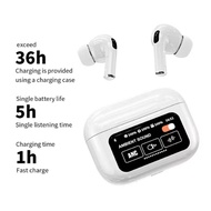 A9 Pro Wireless Bluetooth Earbud Earphone ANC Noise Reduction Mic Call LED Touch Screen Control Head